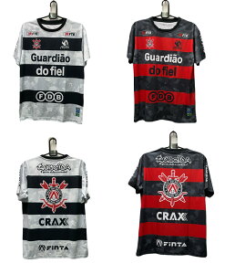 処分価格 フィンタ FINTA FT4407 JOGA 南米クラブ スタイル グラフィック ボーダー プラクティス シャツ コリンチャンス イメージ