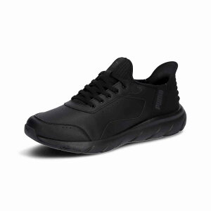 �v�[�} PMJ-313769-01 01 SOFTRIDE �t���b�N�X LSL EASE IN ���C�h (01)PUMA Black-Flat Dark Gray �����Y�E���j�Z�b�N�X