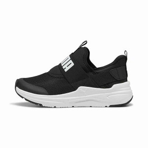 �v�[�} PMJ-402831-01 01 SOFTRIDE ���C���[�h2 EASE IN JR (01)PUMA BLACK-PUMA WHITE �W���j�A
