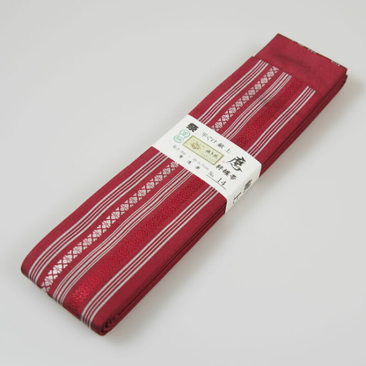 正絹献上平ぐけ帯 白×黒 – 日本橋 丸直商店 正絹 平ぐけ帯