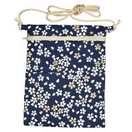 ＜メール便対象＞　お祭り用品　お祭りポシェット（縦長ポーチ）　小桜　紺　[ 祭り 衣装 お祭り衣装 お…