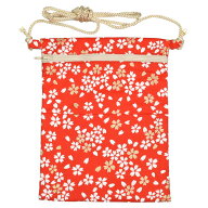 ＜メール便対象＞　お祭り用品　お祭りポシェット（縦長ポーチ）　小桜　赤　[ 祭り 衣装 お祭り衣装 お…