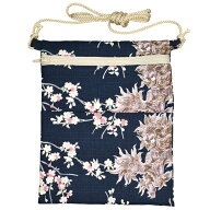 ＜メール便対象＞　お祭り用品　お祭りポシェット（縦長ポーチ）　唐獅子（紺色）　[ 祭り 衣装 お祭り衣…