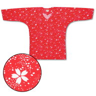 ＜送料無料＞お祭り用品　東京江戸一　鯉口シャツ　さくら　【大人用】特大【女性用】特大　[ 江戸一 祭…