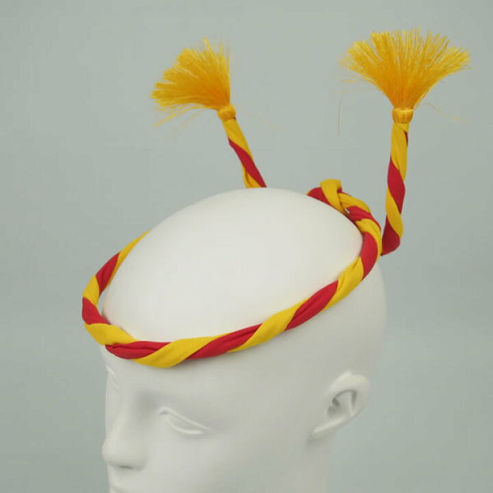 <メール便対象>お祭り用品 ねじりはちまき 中芯入り(針金入り) 子供用 赤/黄 直径約11mm 鉢巻き・ハチマキ・運動会・お遊戯会・ねじり はちまき・針金入り 祭すみたや お祭はちまき(子供用) 巾5.5cm・長さ74cm