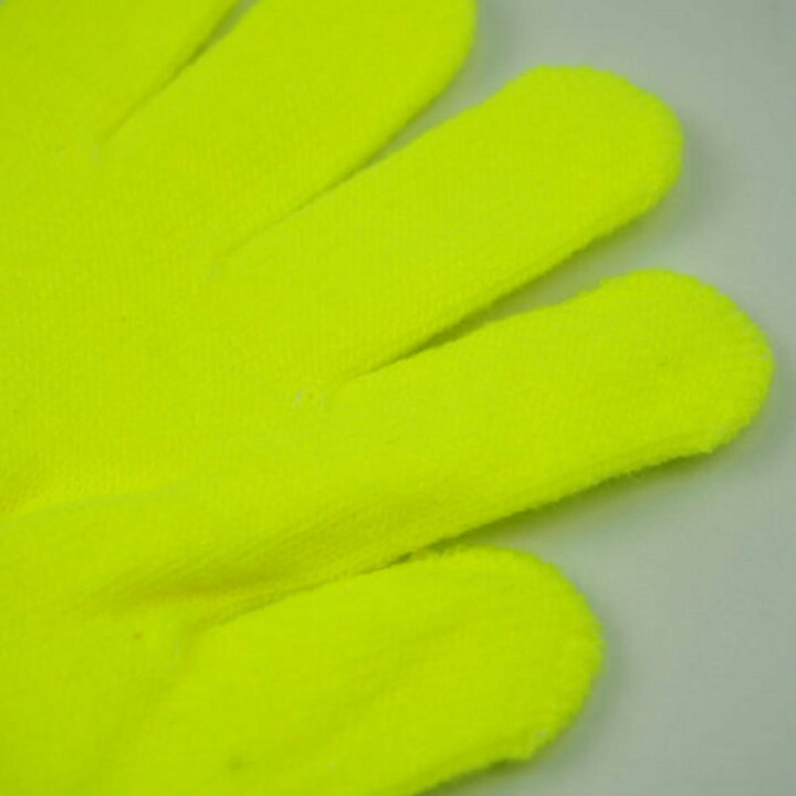 蛍光　黄緑　手袋