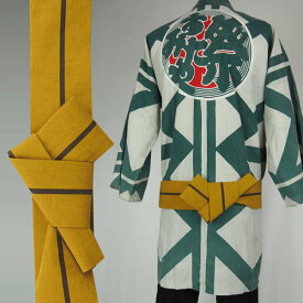 ワンタッチ角帯　（幅：約8cm）　一本どっこ　金茶色　[ 祭り 衣装 大人 祭り 帯 角帯 ワンタッチ 男 角帯 祭り 祭り用品 お祭り 衣装 祭り衣装 お祭り用品 お祭り衣装 マジックテープ 帯 着物 浴衣 太帯 祭用品 祭衣装 からし色 黄土色 茶色 黄色 ]