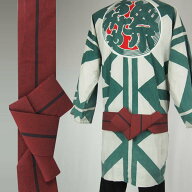 ワンタッチ角帯　（幅：約8cm）　一本どっこ　エンジ色　[ 祭り 衣装 大人 祭り 帯 角帯 ワンタッチ 男 …