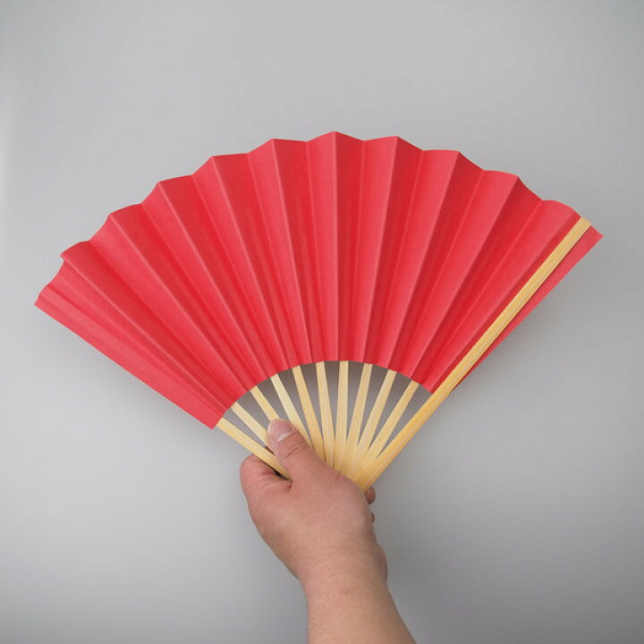 楽天市場】【10本セット割引】カラー扇子 赤 10本セット [ 祭り 扇子 