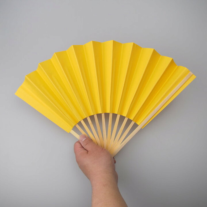楽天市場】【10本セット割引き】カラー扇子 黄色 10本セット [ 祭り 