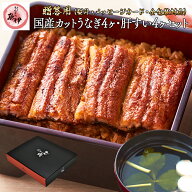 うなぎ蒲焼きカット4切れ肝すい4個の個食セット《百貨店 共通ギフト (ソーシャルギフト対応)》国内産 地…