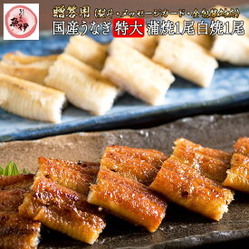 うなぎ蒲焼き1尾 白焼き1尾《贈答用》 国内産 地焼き鰻 (1尾あたり 蒲焼き 特大160g-174g/白焼き 特大150g-164g) 炭焼きうなぎの魚伊 鰻 うなぎ ウナギ 中元 歳暮 母の日 父の日 ギフト 土用丑 誕生日 プレゼント グルメ お祝 _