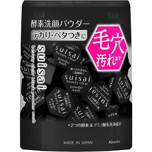 �O���͐܂肽���݃l�R�|�X�ɂĔ��� �J�l�{�E suisai �X�C�T�C �r���[�e�B�N���A �u���b�N �p�E�_�[�E�H�b�V�� 0.4g×32��