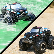 水陸両用ラジコンカー おもちゃ ラジコンカー リモコンカー - 360度回転 2.4GHz無線操作 4WD四輪駆動 耐…