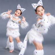 ハロウィン 衣装 子供 猫 コスプレ 6点セット 白猫 しっぽ カチューシャ 変装 なりきり 動物 ハロウイン …