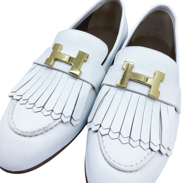 楽天市場】【中古】HERMES エルメス ローファー モカシン レザー 