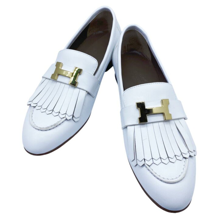 楽天市場】【中古】HERMES エルメス ローファー モカシン レザー 