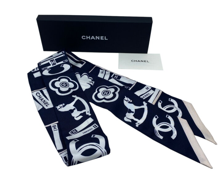 楽天市場】【未使用品】CHANEL シャネル スカーフ ヘアバンド シルク 