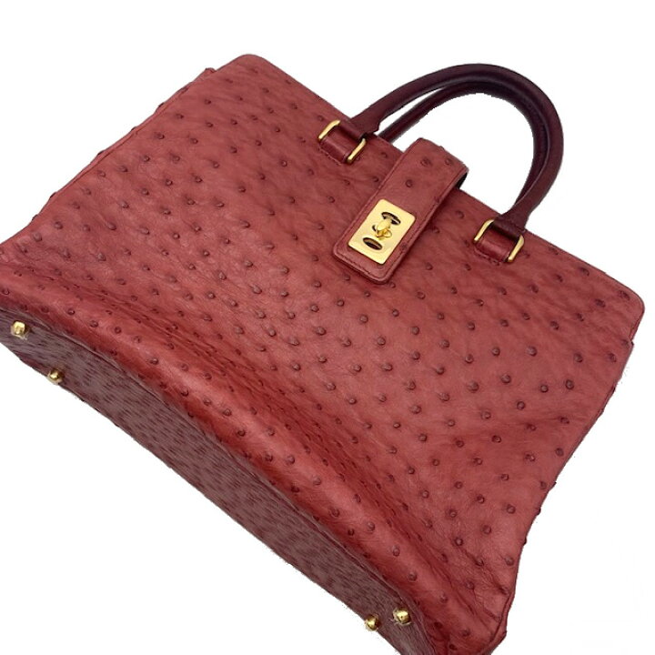 楽天市場】【中古】芝翫香 オーストリッチ OSTRICH バッグ 