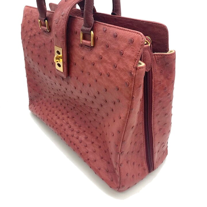 楽天市場】【中古】芝翫香 オーストリッチ OSTRICH バッグ 