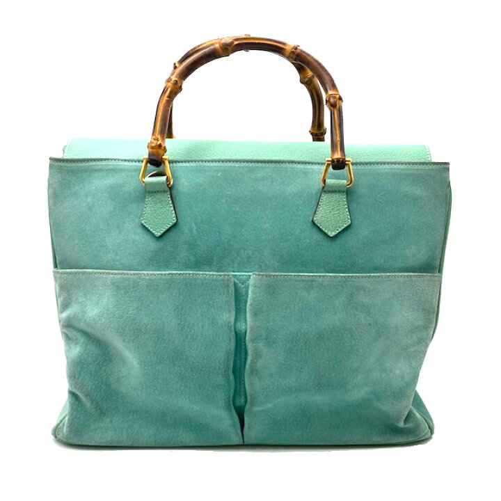 楽天市場】【中古】GUCCI グッチ バンブー トートバッグ スエード 