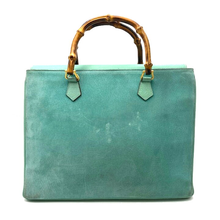 楽天市場】【中古】GUCCI グッチ バンブー トートバッグ スエード 