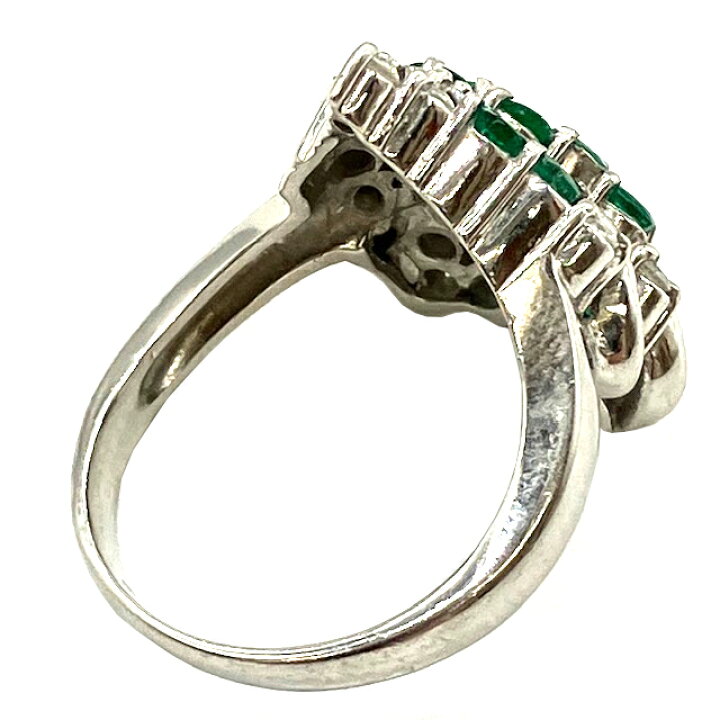 楽天市場】【中古】Pt900 リング エメラルド 0.68ct ダイヤ 0.32ct  