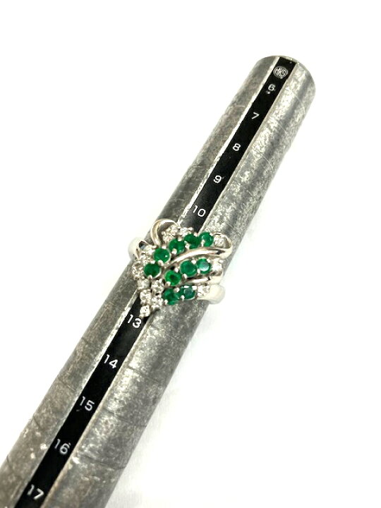 楽天市場】【中古】Pt900 リング エメラルド 0.68ct ダイヤ 0.32ct  