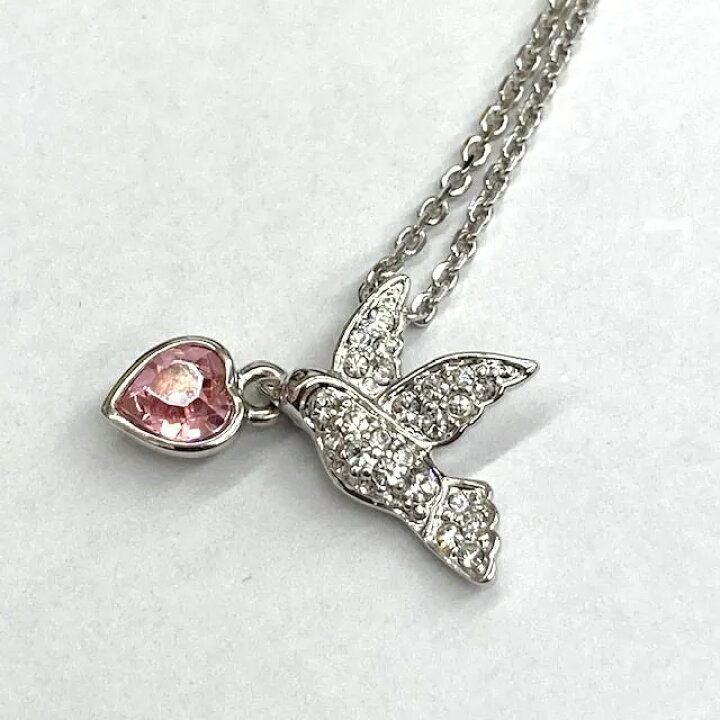 楽天市場】【中古】SWAROVSKI スワロフスキー ネックレス 鳥 ハート 