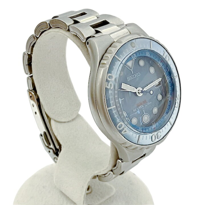 楽天市場】【中古】SEIKO セイコー ダイバーウォッチ SS ソーラー V145 