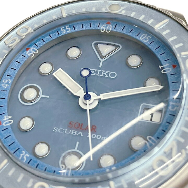 楽天市場】【中古】SEIKO セイコー ダイバーウォッチ SS ソーラー V145 