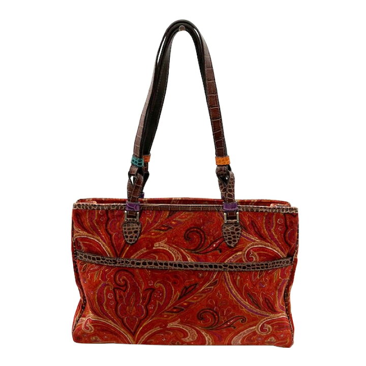 楽天市場】【中古】ETRO エトロ ショルダーバッグ レッド系 マルチ 