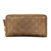 楽天市場】長財布 gucci グッチシマ ラウンドファスナー ブラウン 