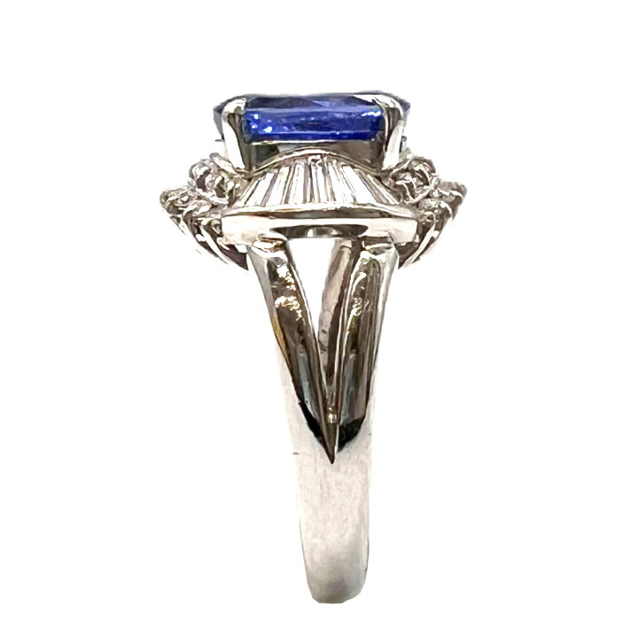 楽天市場】【中古】Pt850リング ブルーサファイア 4.00ct ダイヤ 0.64  