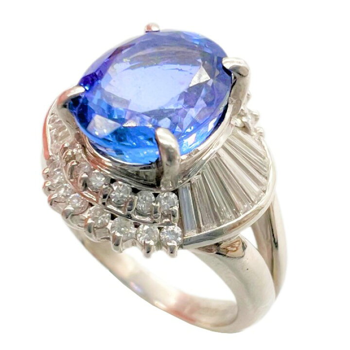 楽天市場】【中古】Pt850リング ブルーサファイア 4.00ct ダイヤ 0.64  