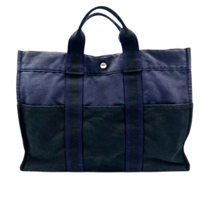 楽天市場】【中古】HERMES エルメス フールトゥMM キャンバス ツートン 