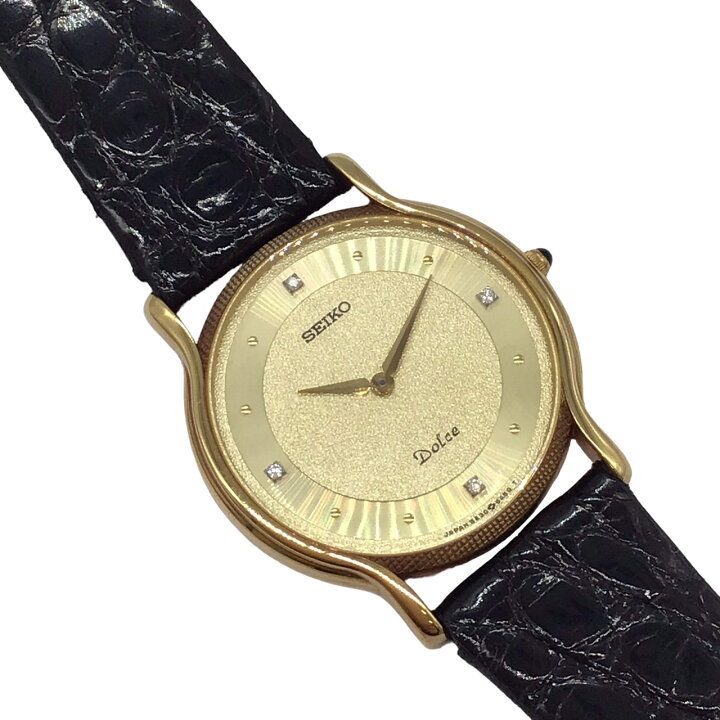 SEIKO DOLCE 乗る 18KT 5E30-6A30セイコー K18 クォーツ