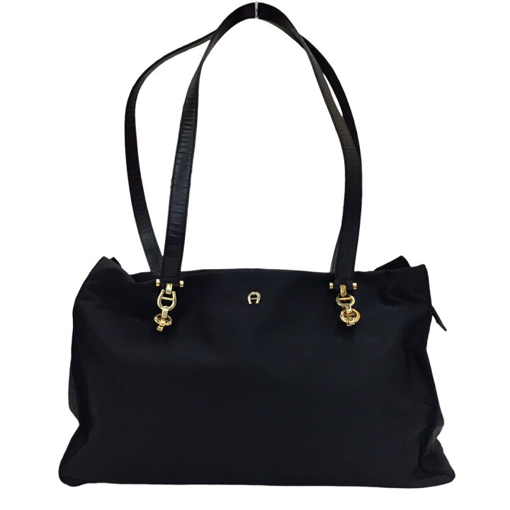 楽天市場】【中古】AIGNER アイグナー トートバッグ ナイロン ブラック 