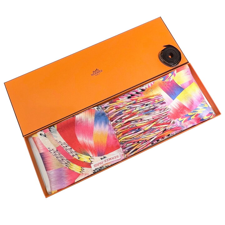 楽天市場】【新品】エルメス HERMES フリンジスリムマフラー マーブル  