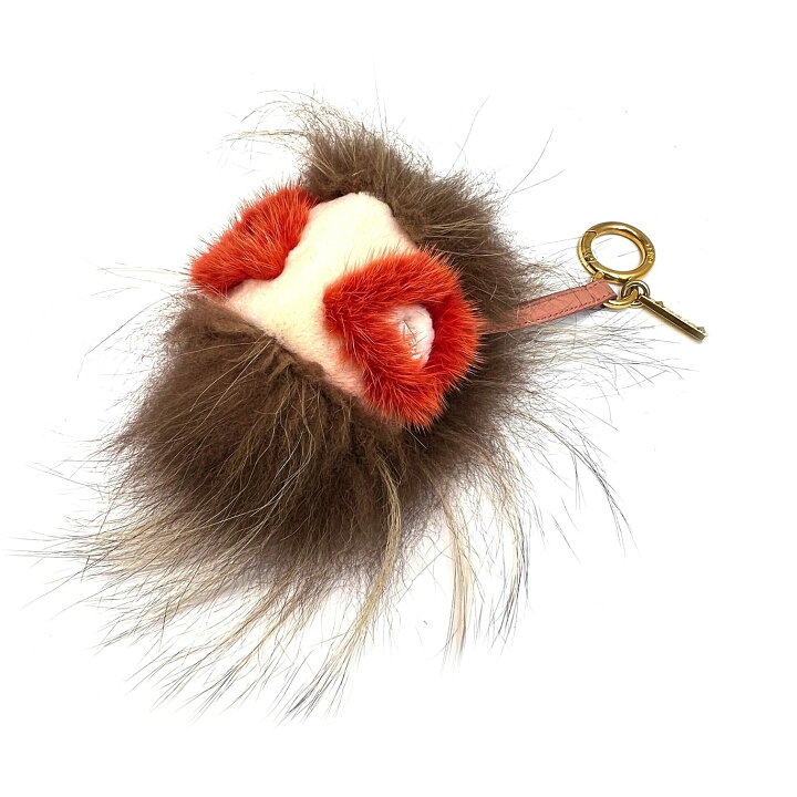 楽天市場】【中古】FENDI フェンディ バッグチャーム ビジュー ファー  