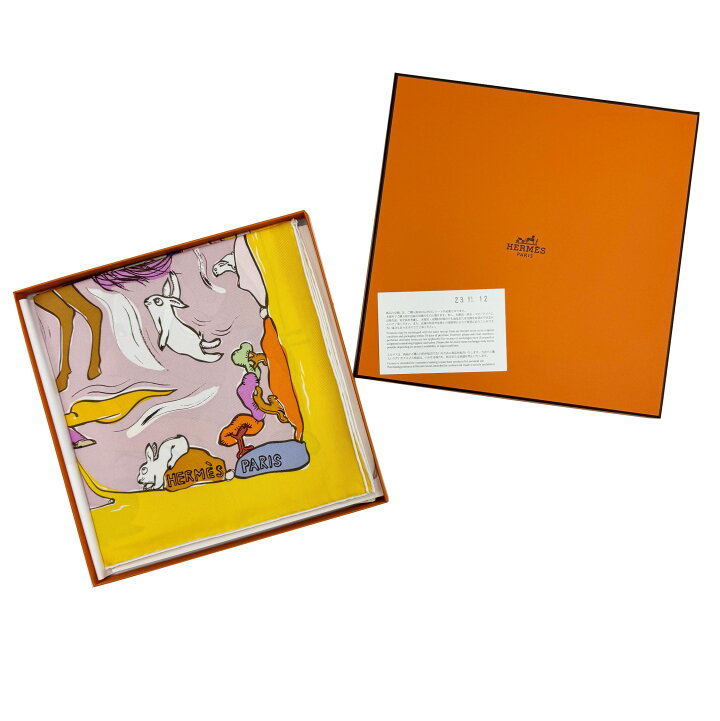 楽天市場】【新品】エルメス HERMES カレ90 千と一のウサギ MILLE ET 