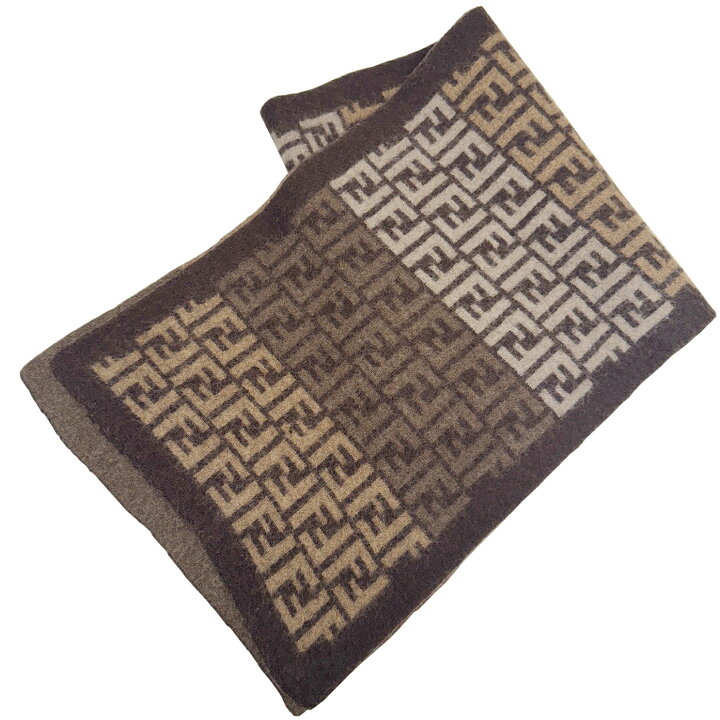 楽天市場】【中古】FENDI フェンディ ズッカ柄 FFロゴ マフラー ロゴ  