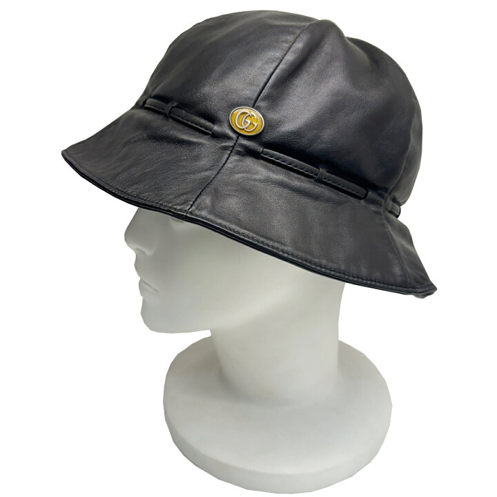 楽天市場】【中古】GUCCI グッチ バケットハット ハット 帽子 レザー 