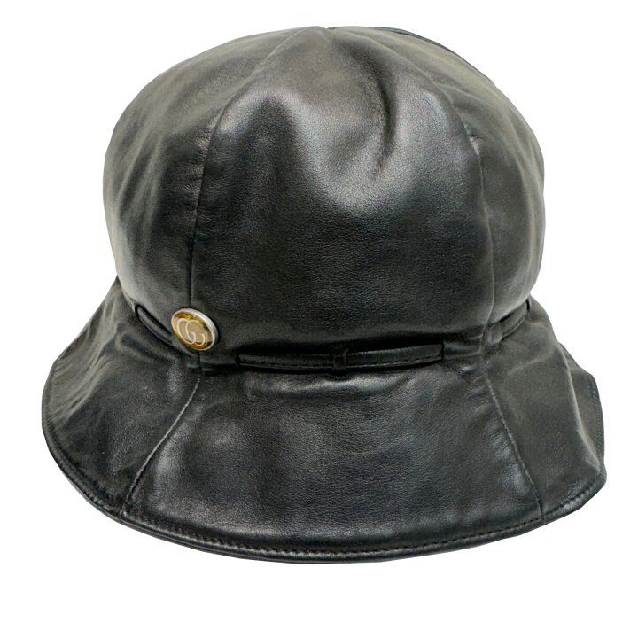 楽天市場】【中古】GUCCI グッチ バケットハット ハット 帽子 レザー 