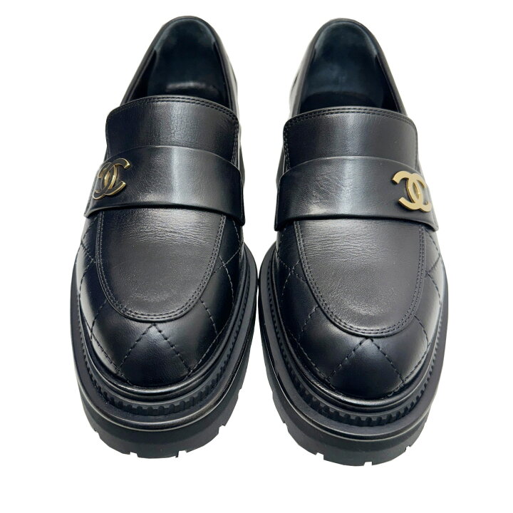楽天市場】【中古】CHANEL シャネル ココマーク ローファー 23A G45074 