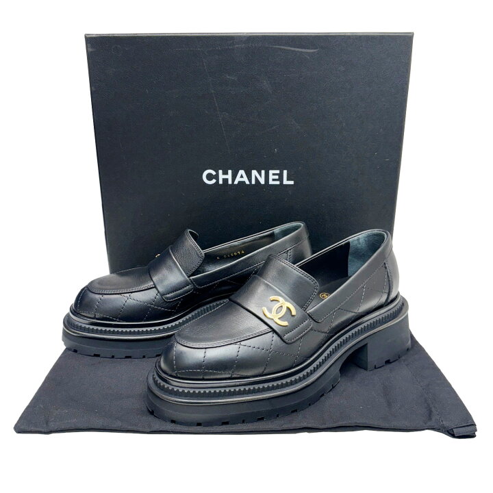 楽天市場】【中古】CHANEL シャネル ココマーク ローファー 23A G45074 