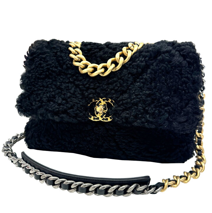 楽天市場】【中古】シャネル CHANEL 19 ミディアム シアリング シープ  