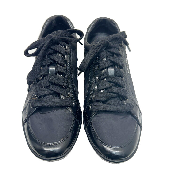 楽天市場】【中古】PRADA プラダ スニーカー ロゴ ナイロン レザー 