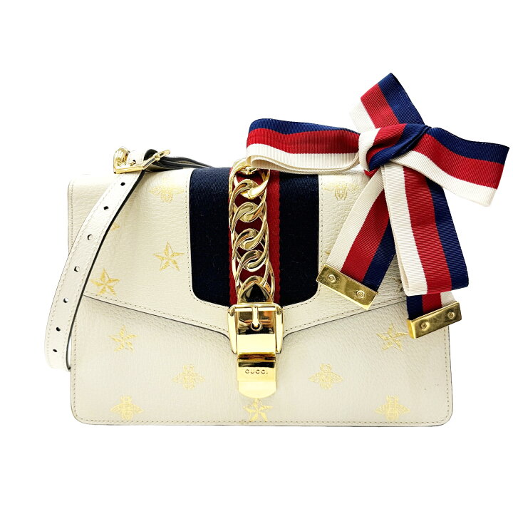 楽天市場】【中古】グッチ GUCCI シルヴィ ビー スター 2WAYショルダー 