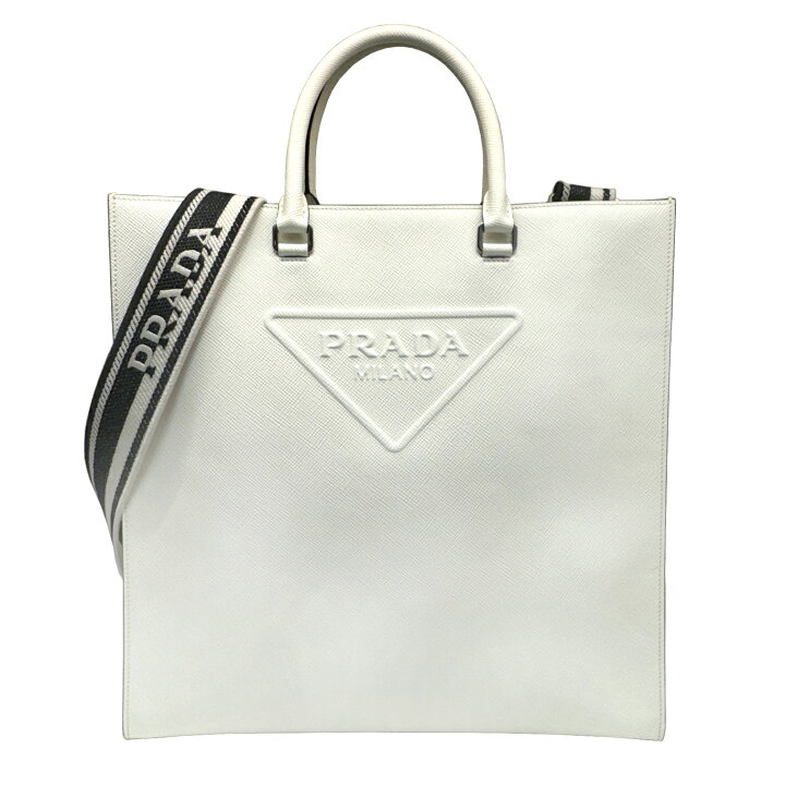 楽天市場】【新品同様】PRADA プラダ エンボス トライアングル トート 